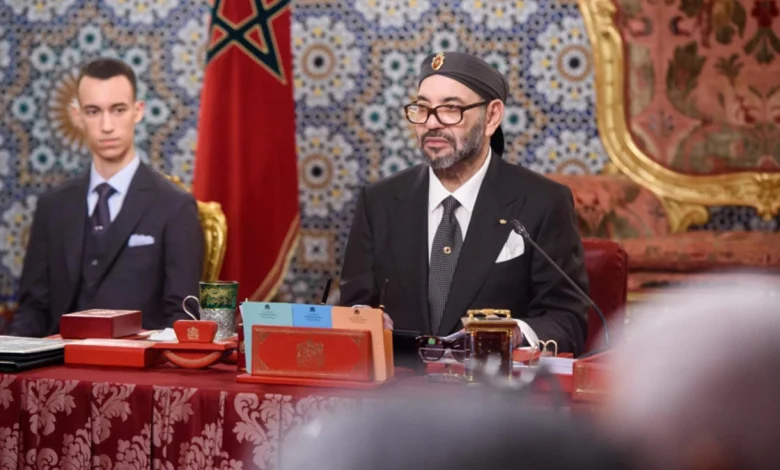 ملك المغرب خلال المجلس الوزاري