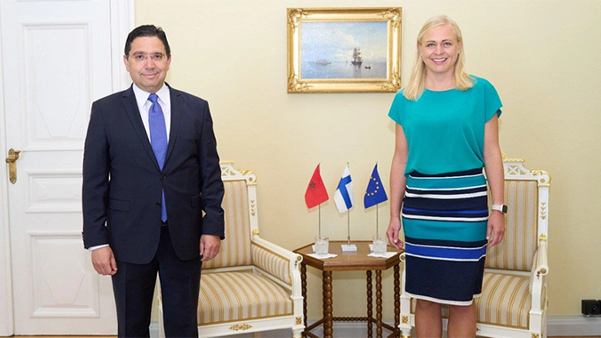 ناصر بوريطا مع وزيرة خارجية فيلندا