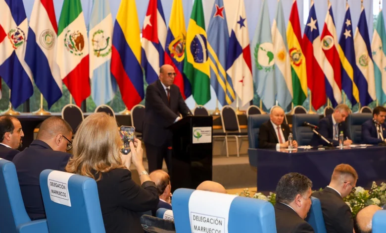 محمد ولد الرشيد، في كلمته أمام الجمعية العامة لبرلمان أمريكا اللاتينية والكاريبي (برلاتينو)