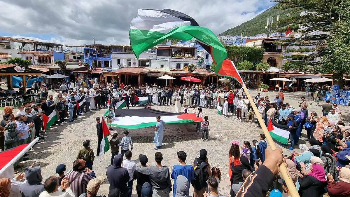 مظاهرات داعمة لفلسطين