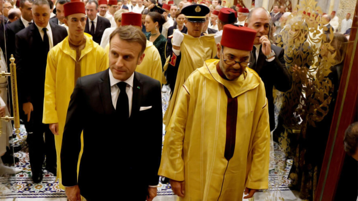 الملك محمد السادس رفقك إيمانويل ماكرون